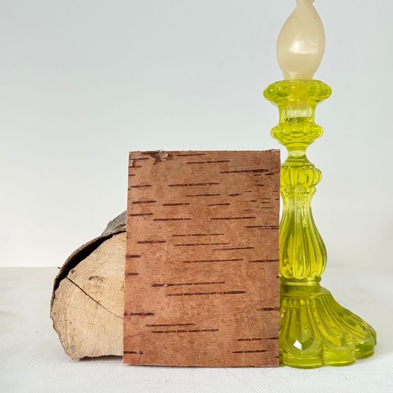 "Raw Heart" Small Birch Bark Plaque Engraved