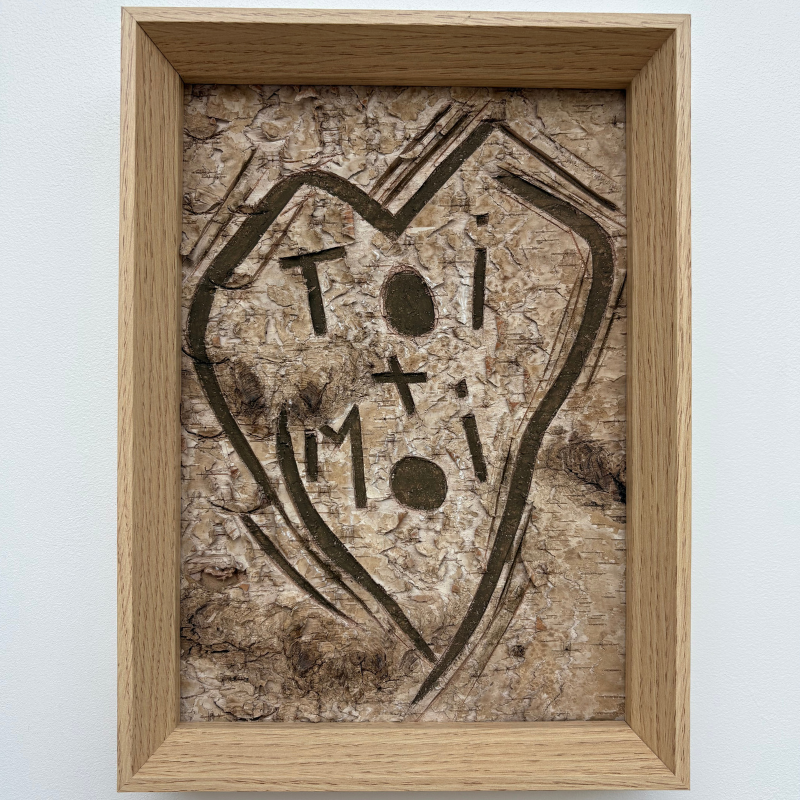 "Toi + Moi" Birch Bark Frame Deep Engraved